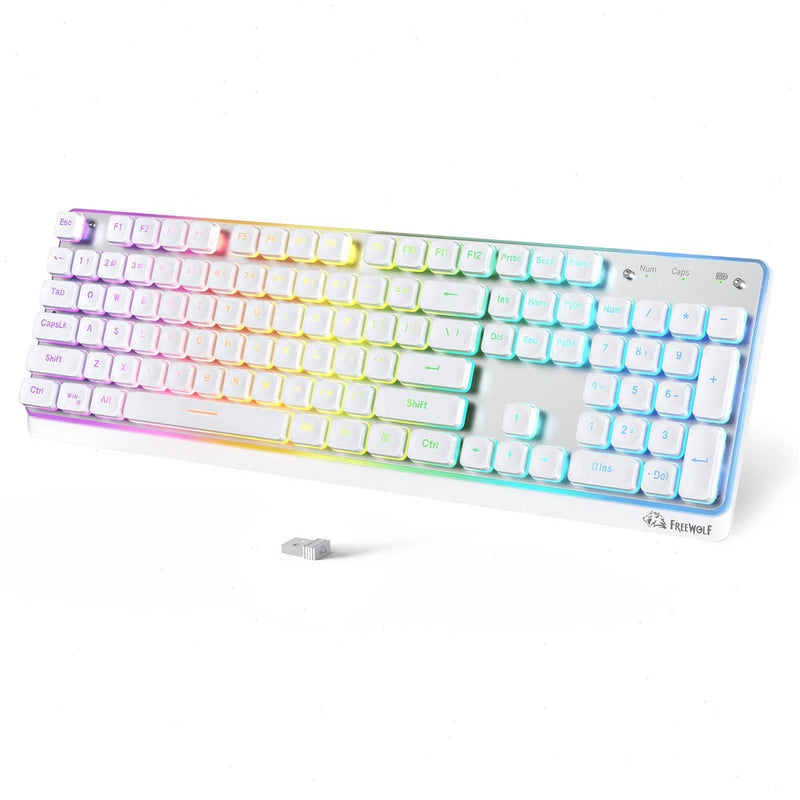 ZIYOU LANG M104 Tri?Mode Keyboard,104?Keys Full?Size RGB Backlit Gaming Keyboard Model