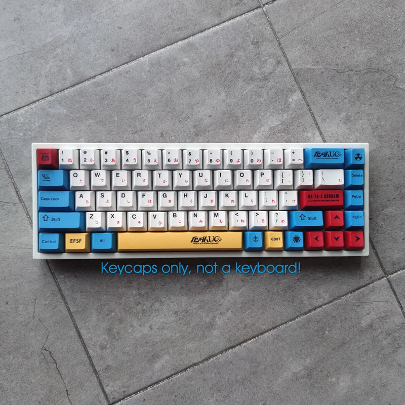 GUNDAM Anime Keycaps Set PBT Stylish 125keys For Cherry MX Mechanical Keyboard Model