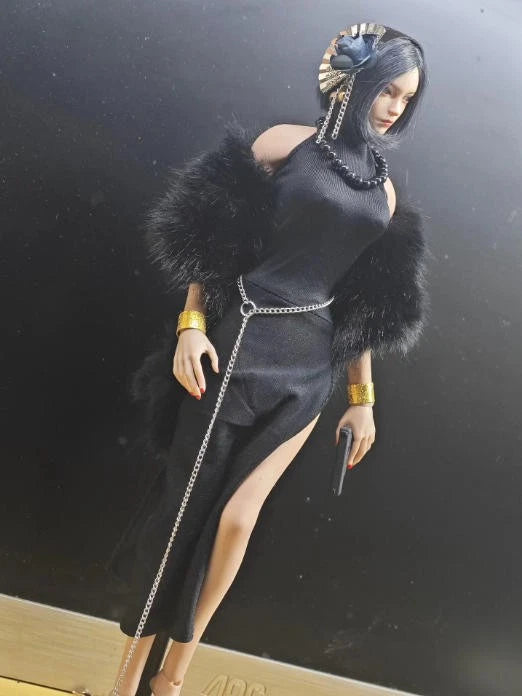 1/6 Scale Female Halter Neck Sleeveless Cheongsam Model For 12'' Action Figures Model