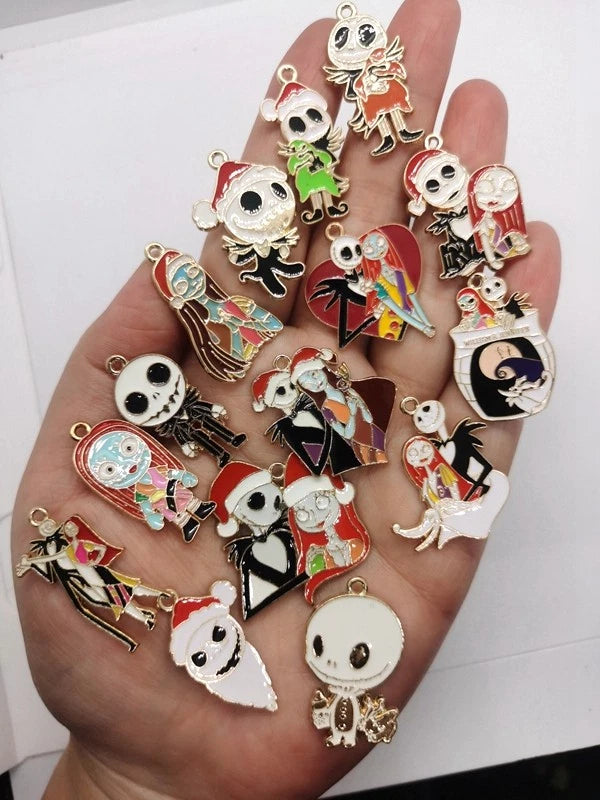 Lot Cartoon Christmas Pendant DIY earring Necklace Jewelry Making Charms