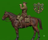 1/35 Scale WwI British Cavalry Officer Unpainted Resin Model Kit Toys Model