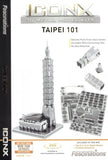Fascinations Metal Earth ICONX TAIPEI 101 3D Puzzle Laser Cut Steel Model Kit Model