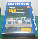 Walthers Cornerstone HO Metal Yard Sheds Storage Shed Kit Model