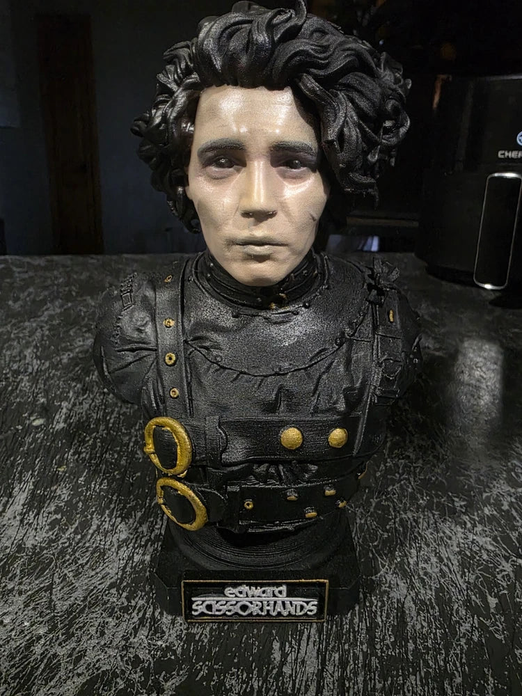 Edward Scissorhands Bust Figurine Display Statue Cult Classic Horror Movie... Model