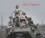 1/35 Scale Modern Russian Special Forces 3 Soldiers Figures Model Resin Printed Model