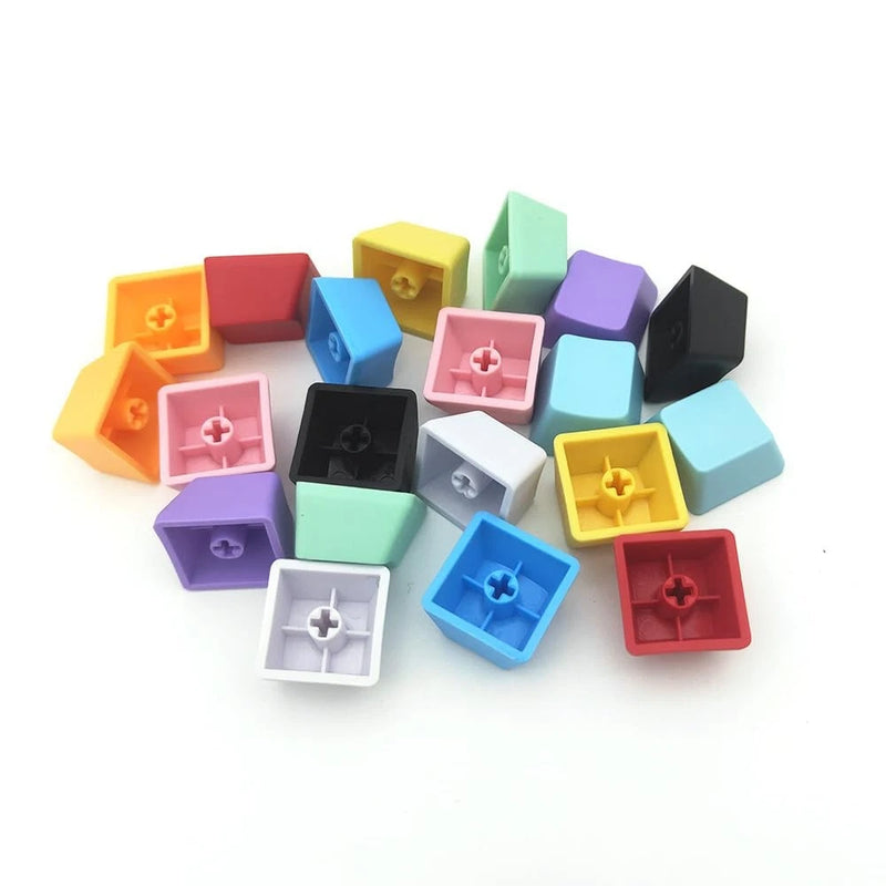 OEM Profile Blank Keycaps PBT Rainbow Mixed Colors 1U R4 100pcs Set Model