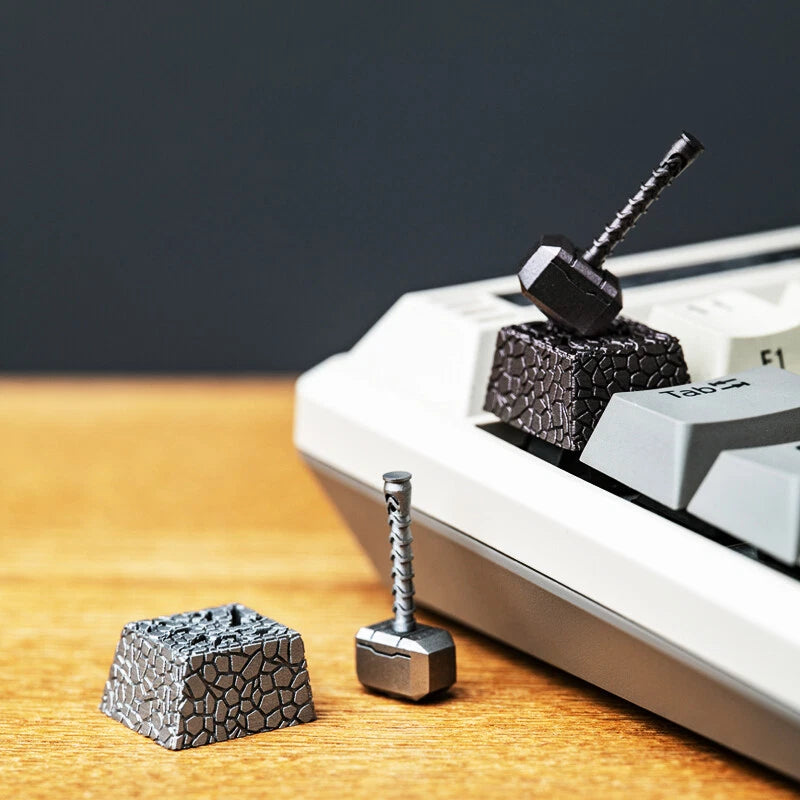 Thor Mjolnir Keycap Resin Magnetic Attraction Key Cap New For Cherry MX Keyboard Model