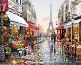Paint By Numbers Adults Europe Paris Street Eiffel DIY Painting Kit 40x50CM Model