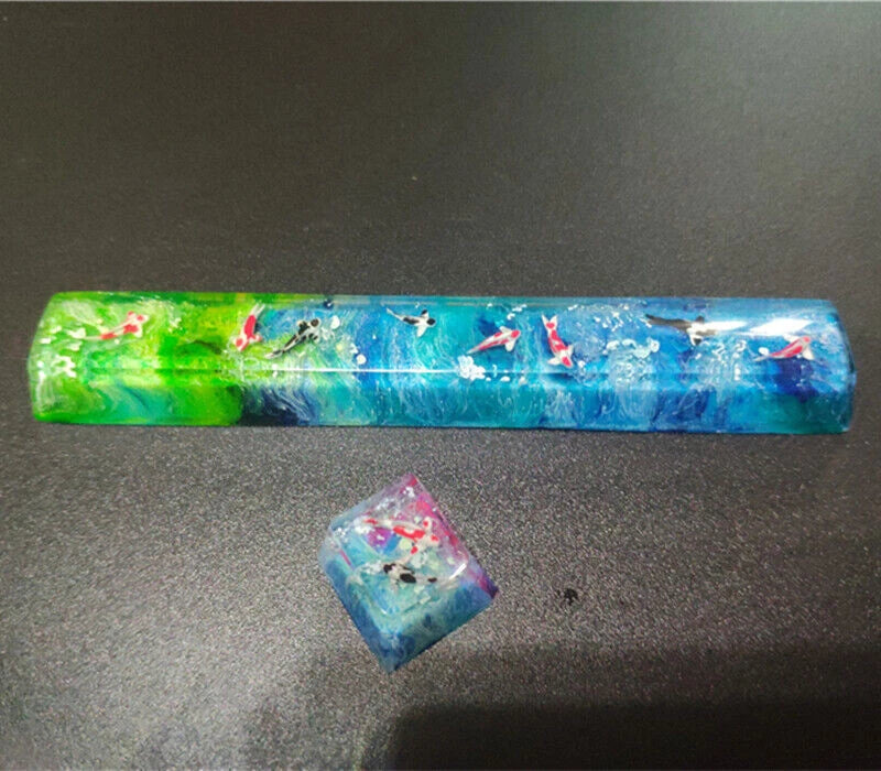 New Pond Landscape Handmade Keycap 6.25X 1X Resin Keycap For Cherry MX Keyboard Model