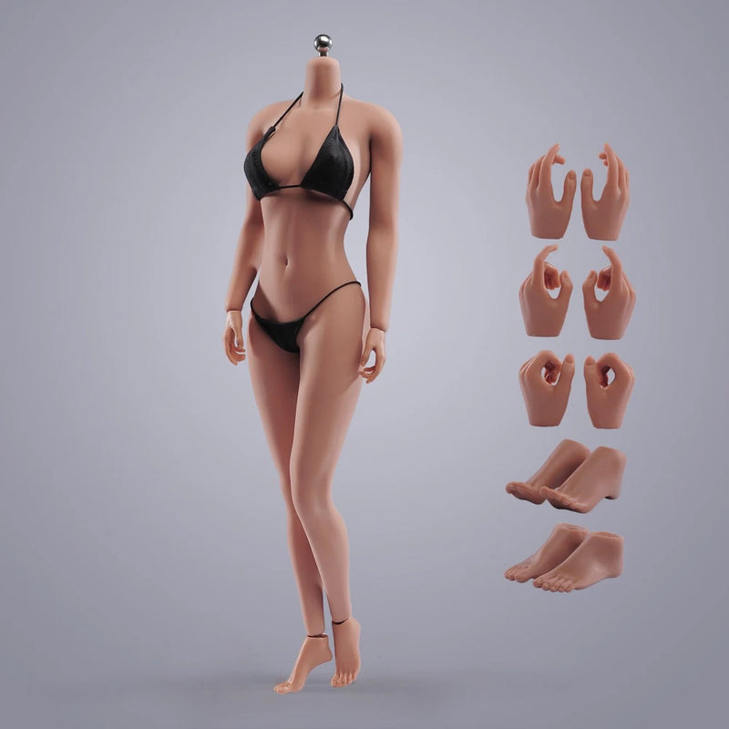 1:6 Seamless Flexible Female Body Suntan Skin Large Bust Breast Figure Model Toy Model