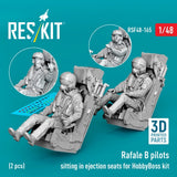 Rafale B pilots sitting in ejection seats for HobbyBoss kit RSF48-0165 ResKit Model