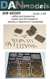 Dan Models 48509 - 1/48 Set of Tools. Toolboxes, Scale, New in Boxe Model