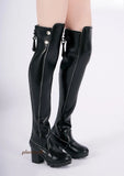 1Pair 1/6 Scale Female Hollow Long Boots Model for 12" Action Figure TCT-019 Model