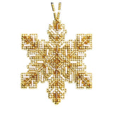 Golden Snowflake Cross Stitch Ornament Kit Mill Hill 2020 Beaded Holiday Model