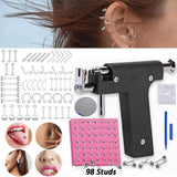 148 Studs Professional DIY Ear PIERCING GUN Body Nose Navel Tool Kit Set Jewelry Model