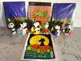 6 Snoopy Woodstock Halloween Figures w/Foldout Displays + HandDrawn Illustration Model