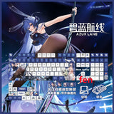Azur Lane USS New Jersey Keycap New Dye-sub 124 Keycaps Cherry MX Keyboard New Model