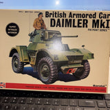 Vintage Bandai 1/48 Scale British Armored Car Daimler MkI NIB Model