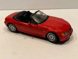 UT Models BMW Z3 Roadster 1:18 Red Diecast Model Car 1998 Vintage No Box Model