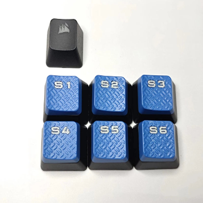 7x Keyboard Keycaps S1-S6 Key Caps Keyboard Accessories for Corsair K95 Keyboard Model