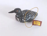 Wooden Loon Bird Christmas Tree Ornament Figurine Hand Carved & Painted Model