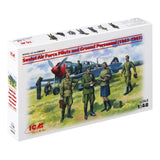 ICM 48084 Plastic model kit Scale 1:48 WWII Soviet Pilots and Technics 1943-1945 Model