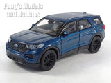 4.75 Inch 2023 Ford Explorer 1/42 Scale Diecast Model by Welly - BLUE Model