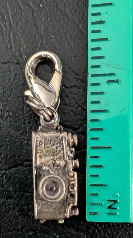 Vintage Camera Charm Sterling Silver 925 Momento for Charm Bracelet Photographer Charms