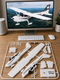 3D Printed Cessna 172 White Skyhawk Model Kit Display ?C Airplane Desk Model