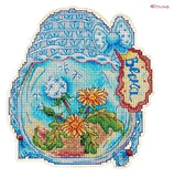 DIY Cross Stitch Kit Jar - Spring on Wood Cross Stitch Craft Set for Decor Model