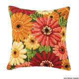 Vervaco stamped cross stitch kit cushion Summer flowers, DIY Model