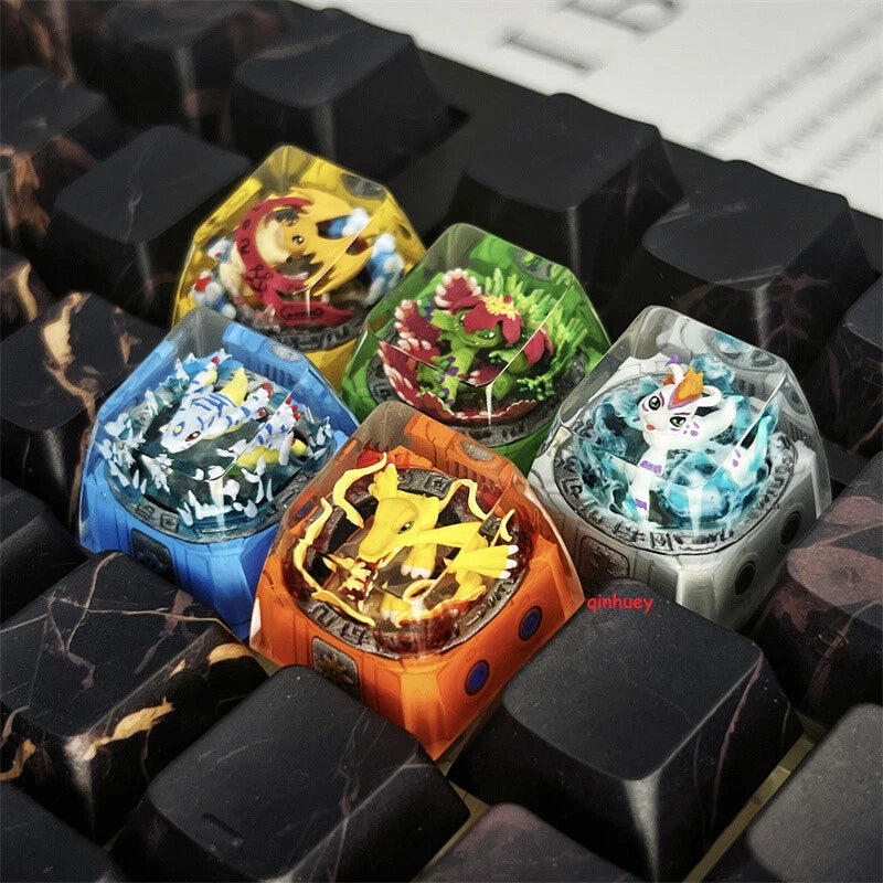Digimon Monster Keycap Handmade 1PC Backlit For Cherry MX Keyboard Model