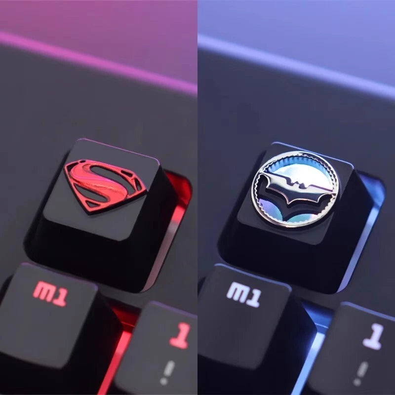 DC Theme Superman and Batman Lights Keycap For Cherry MX Mechanical Keyboard Model