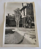 1960s 5x7 Original Photo Blonde In Bikini & White Heels Walking On Diving Board Model