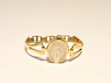 VINTAGE SMALL OVAL  23mm LUXURY GOLD PLATED LADIES  MECHANICAL WATCH "ALDO" 17J Model