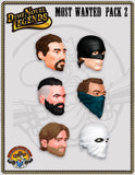 Dime Novel Legends 1:18 scale (4") Most Wanted heads #2 six-pack Model