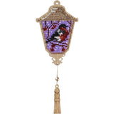 DIY Bead embroidery kit on wood Christmas Lantern Bullfinch Craft gift Model