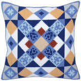 CdA stamped cross stitch kit cushion "Majolica" 5334, 40x40cm, DIY Model