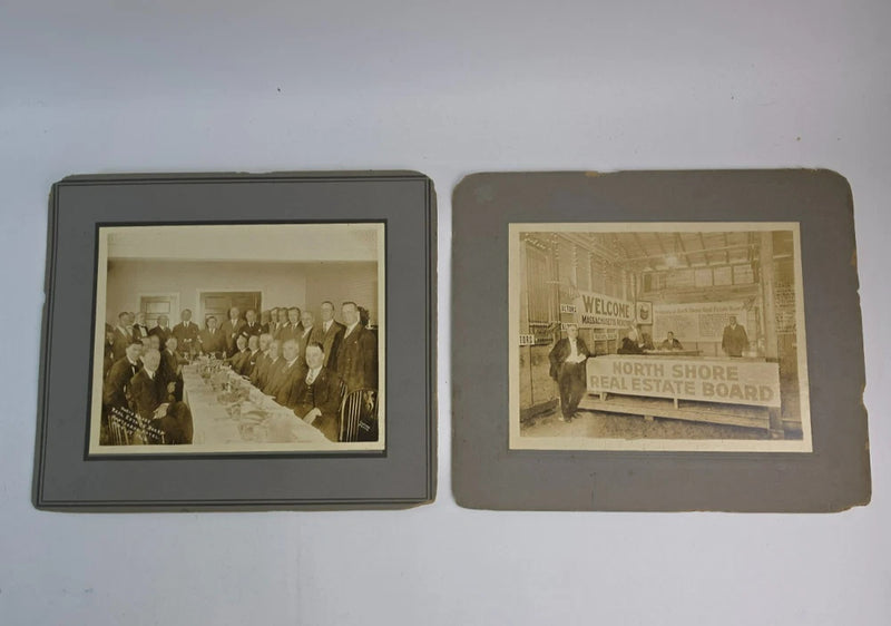 Lot of 2 Vintage 1929 North Shore Real Estate Board Hawthorne Hotel Photo 8x10 Model