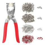 100Set Metal Snap Button Kit 9.5mm Hollow Prong Snap Button Fasteners Tool Red Model
