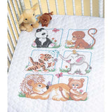 Dimensions stamped cross stitch kit "Quilt Animal Babes", 86x109cm, DIY Model