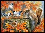 Counted Cross Stitch Kits Needlework Crafts Embroidery DIY-Squirrel with Birds Model