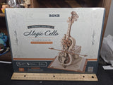 ROKR Magic Cello Mechanical Music Box 3D Wooden Puzzle Model Kit - New Sealed Model