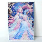 Elysia Blue Pink Silver Premium Waifu Card Anime Wall Art Oversized Board A5 Model