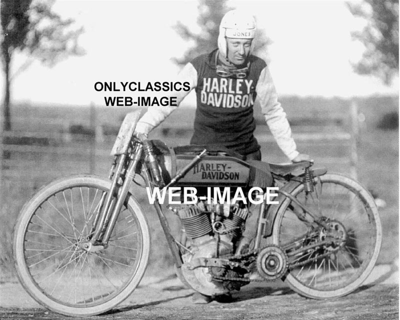 VINTAGE HARLEY DAVIDSON-MERKEL MOTORCYCLE BOARD TRACK RACER PHOTO MALDWIN JONES Model