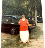 1980s photo boy fancy dress surf board forest sand Model