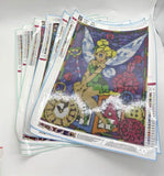 6 -DIY 5D Diamond Art Painting, Craft Disney Mickey Donald Princess Tinker Bell! Model
