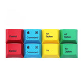 Dye-subbed Colorful PBT Modifiers RGBY CMYK Replacement Mac option Keycaps Model