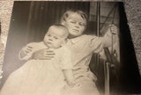 Antique Picture Portrait Of Children On P¨®ster Board Model