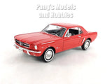 1964 1/2 Ford Mustang Coupe 1/24 Diecast Metal Model - Welly - RED Model